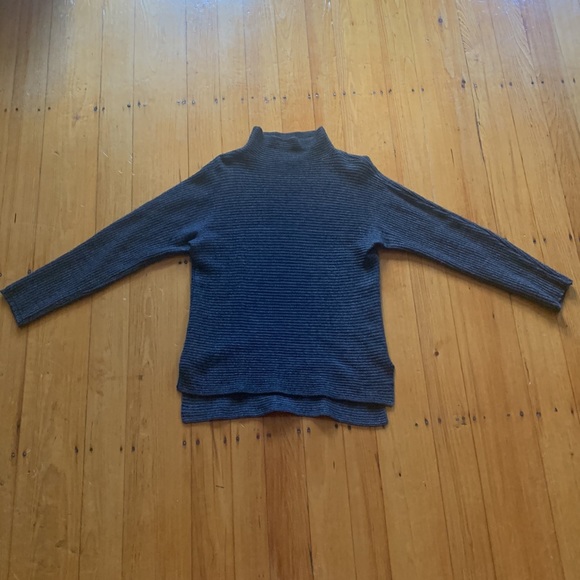 Bartolini Gray Wool and Cashmere Blend Mock Turtle Neck Sweater Medium - Picture 6 of 8